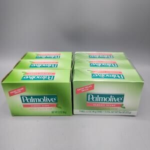 Lot of 6 Palmolive Mild Soap Classic Scent 3.2oz Bars of Soap W Tallowate New